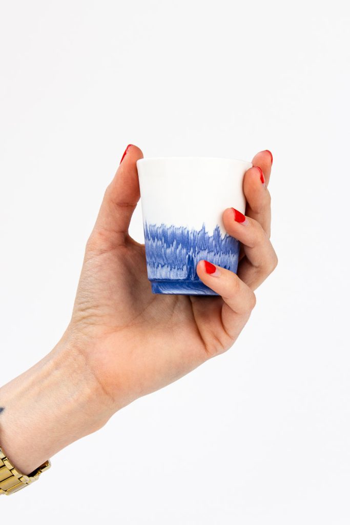 MOCA espresso cup full pattern - 85ml handmade porcelain, gift box included