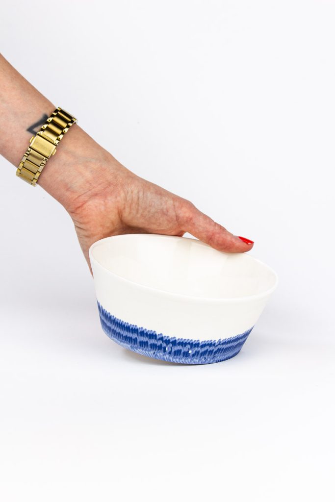 MOCA large ceramic bowl in a hand - unique handmade ceramic gift, Europe shipping