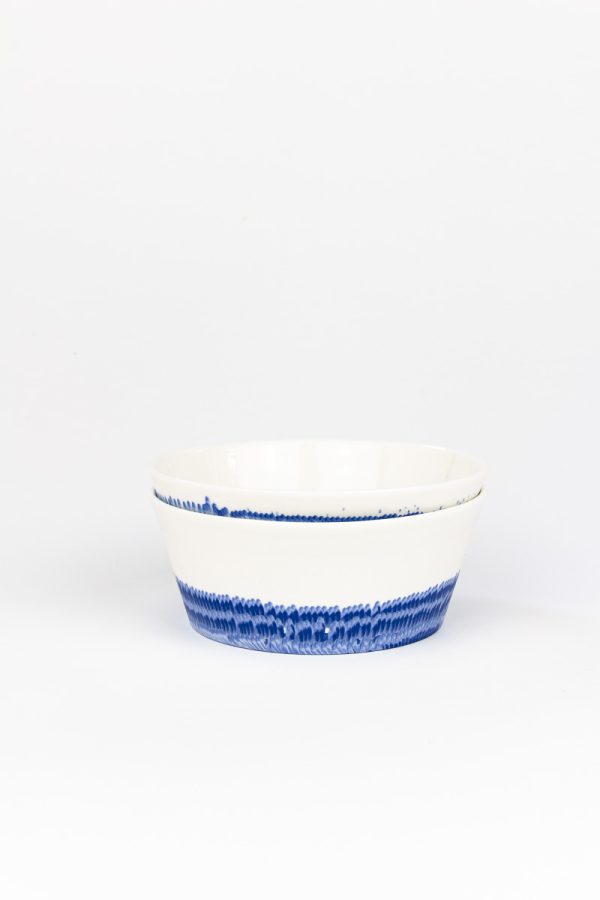 Stacked MOCA ceramic bowls – stackable handmade porcelain, 350ml each