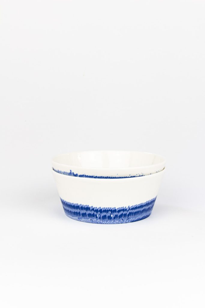 Stacked MOCA ceramic bowls – stackable handmade porcelain, 350ml each