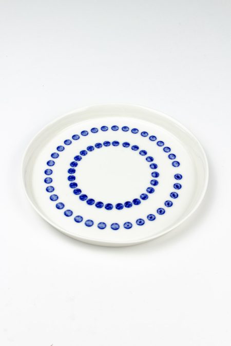 MOCA ceramic dessert plate 16cm dot pattern - unique handmade porcelain, Eindhoven & Nantes