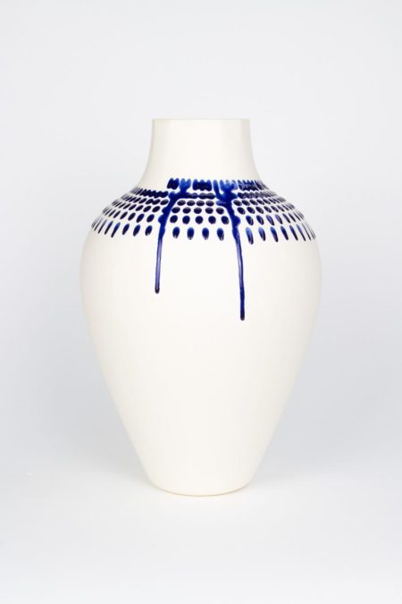 Unique white porcelain vase MOCA – limited edition of 100, numbered and signed, Eindhoven & Nantes